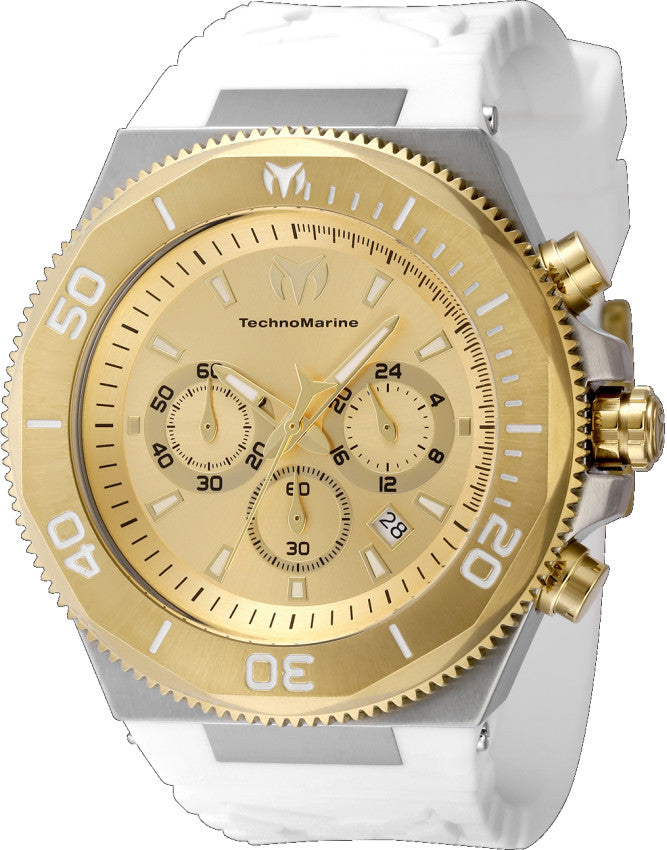 Reloj de Hombre Technomarine Manta Ocean TM-224017 Blanco Dorado